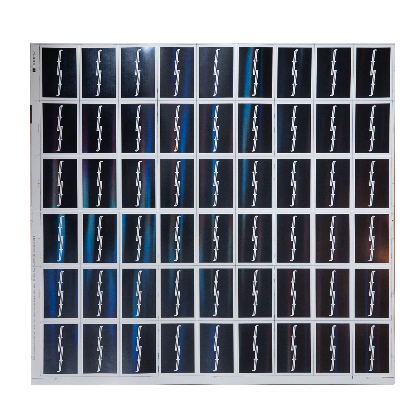 Black Holo Uncut Sheet