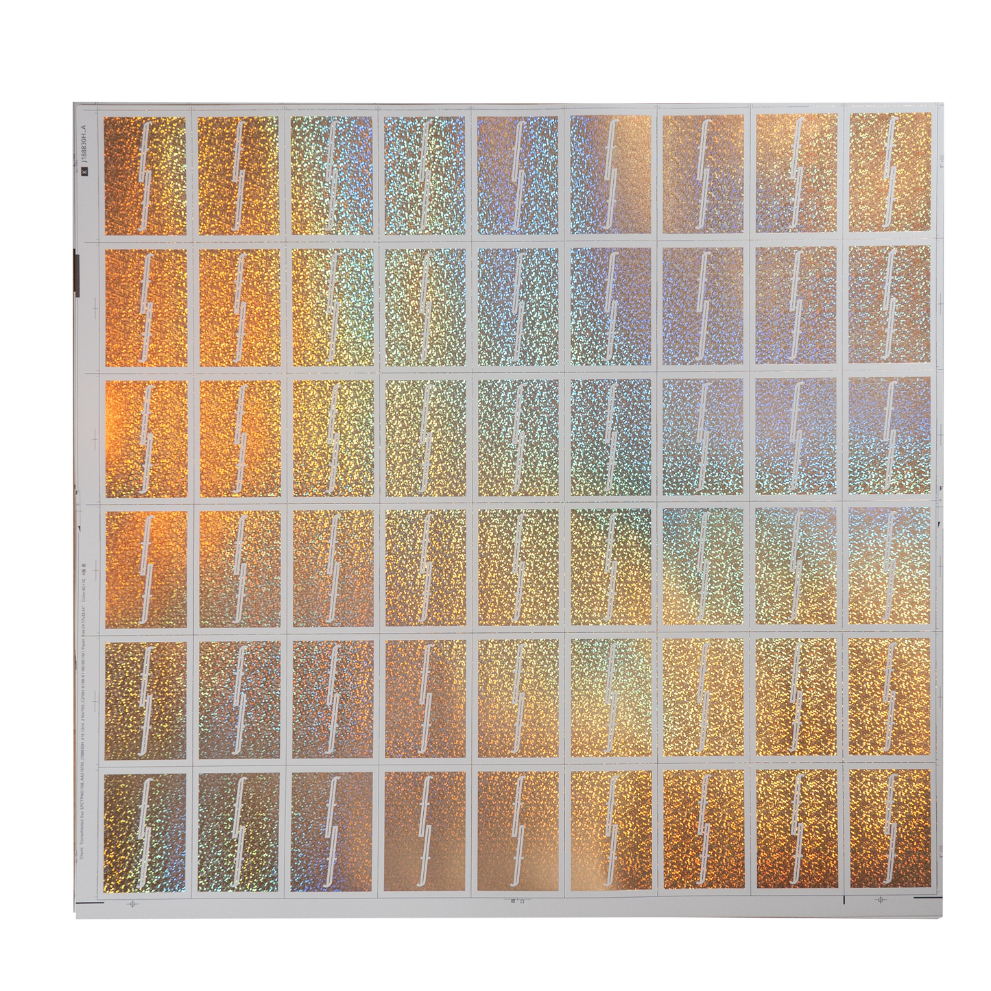 Rainbow Holo Uncut Sheet