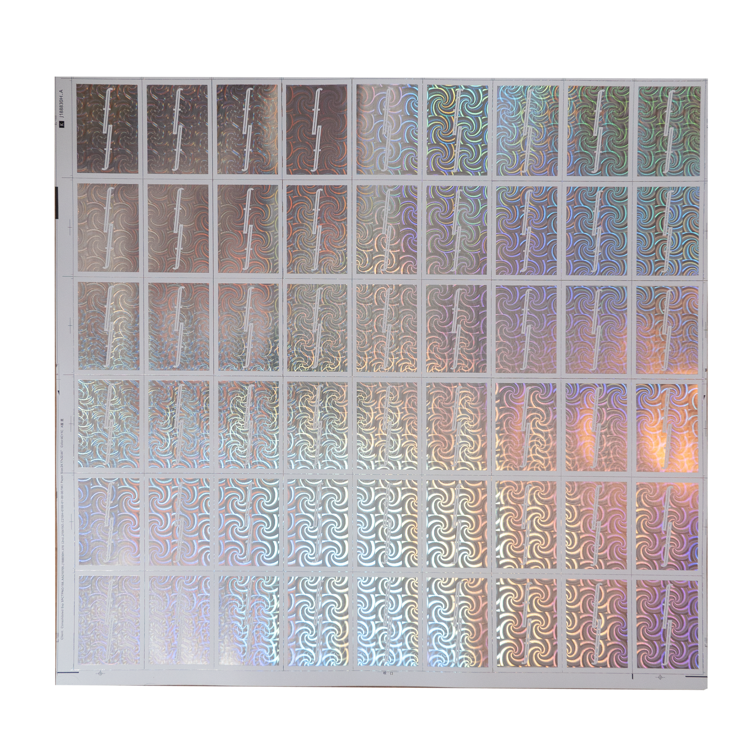 Spiral Holo Uncut Sheet