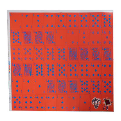Red Grid Holo Uncut Sheet