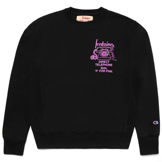 DIAL "P" FOR PINK CREW (BLACK)
